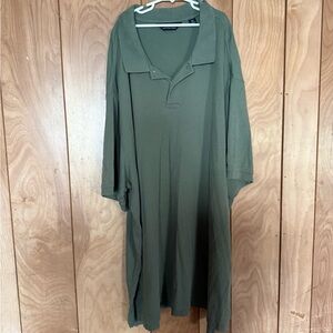 Roundtree & Yorke Olive Green Long Sleeve Dress
